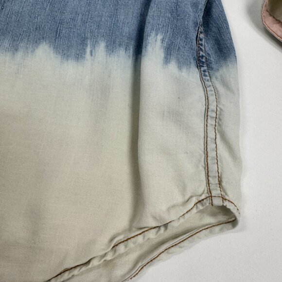 7 For All Mankind Ombré Denim Button-Up Shirt - Picture 6 of 9